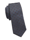 Brunello Cucinelli Polka Dot Jacquard Silk Tie In Grey Brown