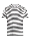 Brunello Cucinelli Natural Stripe T-shirt In Blue White