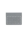 Christian Louboutin Men's Kios Spiked Leather Card Case In Brest Metal