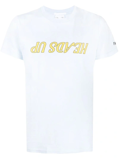 Helmut Lang Slogan-print Cotton T-shirt In White