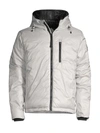Canada Goose Lodge Down Hooded Jacket In Light Grey