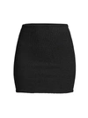 Hunza G High-waist Stretch-woven Mini Skirt In Black