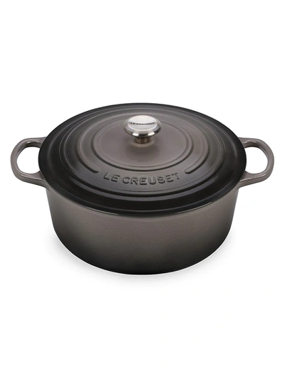 Le Creuset 9-quart Signature Cast Iron Round Dutch Oven In Oyster