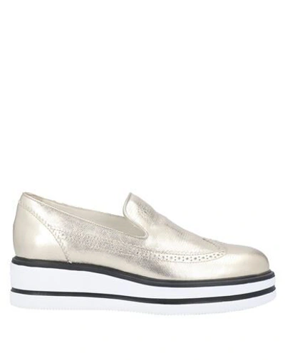 Hogan Loafers In Platinum