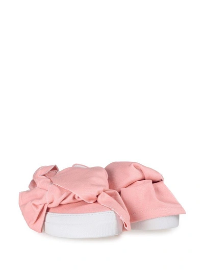 Joshua Sanders Bow Detailing Denim Sneakers In Pink
