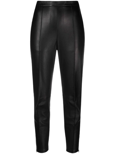 Isabel Marant Bleeta Tapered Leather Trousers In Schwarz