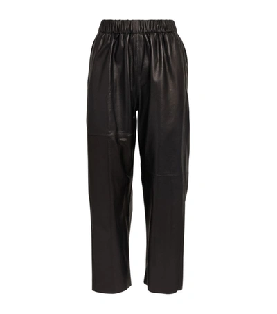 Mm6 Maison Margiela Leather Cropped Trousers