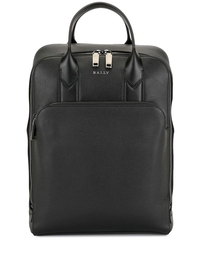 Bally Eranio Leather Backpack In Black
