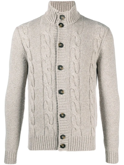 Cenere Gb Cable Knit Cardigan In Neutrals