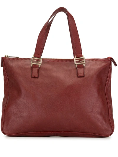 Pre-owned Fendi Zip-fastening Tote Bag In Red