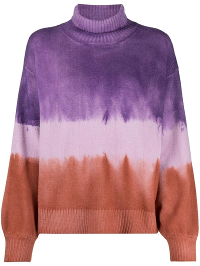 Altea Tie-dye Knitted Jumper In Purple