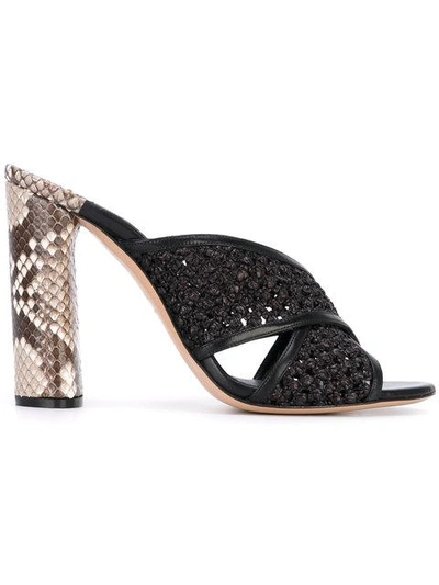 Casadei Snakeskin Effect Crossover Mules