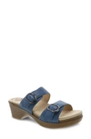 Dansko Sophie Slide Sandal In Blue