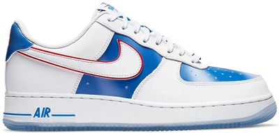 Pre-owned Nike  Air Force 1 Low Pacific Blue In White/pacific Blue-metallic Silver-white