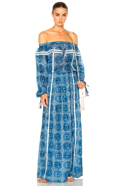 Lemlem Makena Maxi Dress In Blue
