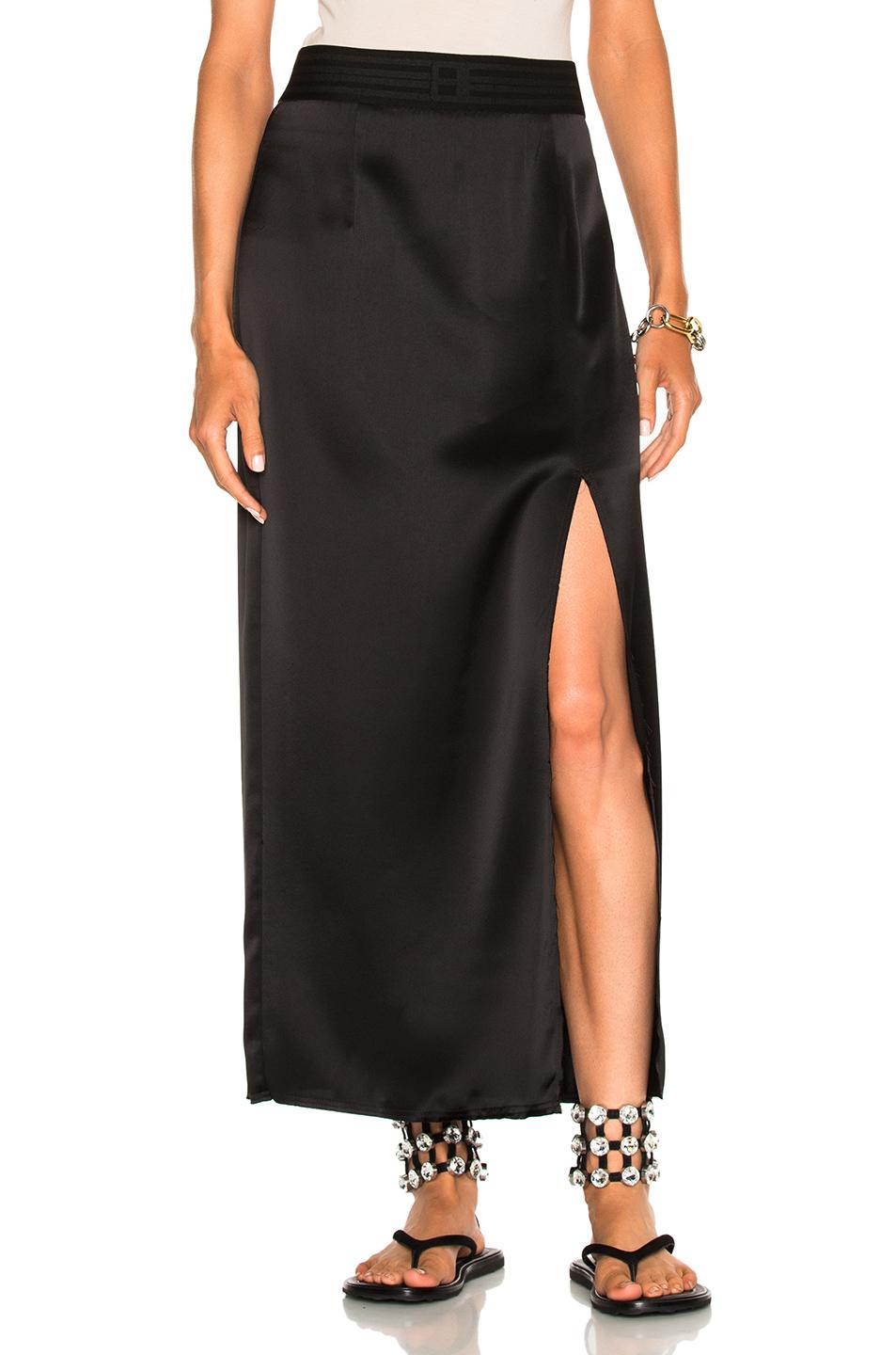 Baja East Satin Back Crepe Skirt In Black | ModeSens