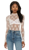 Free People Lady Lux Mesh Layering Top In Ivory-white