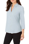 Foxcroft Mary Button-up Blouse In Serene Blue