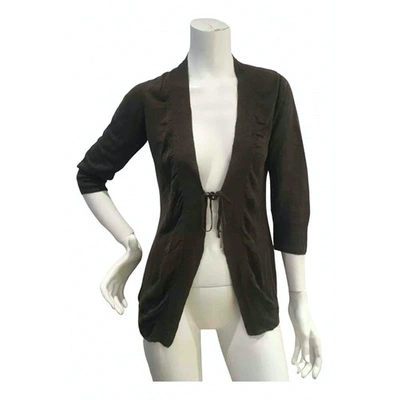 Pre-owned Jigsaw Linen Cardigan In Brown