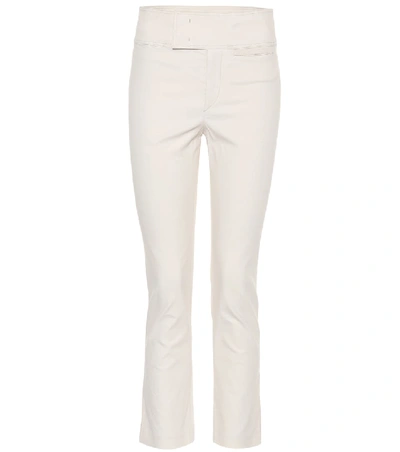 Isabel Marant Woman Lindy Cropped Stretch Linen-blend Skinny Pants Ecru