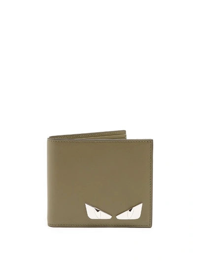 Fendi Bag Bugs Bi fold Leather Wallet In Khaki ModeSens