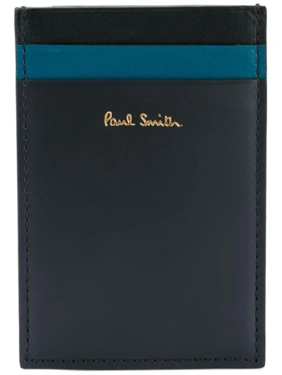 Paul Smith Contrast-panel Leather Cardholder In Multi