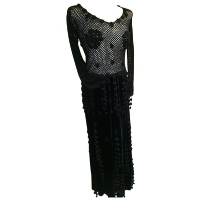 Pre-owned Moschino Cheap And Chic Velvet Maxi Dress In Black