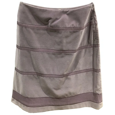Pre-owned Paule Ka Velvet Mid-length Skirt In Purple