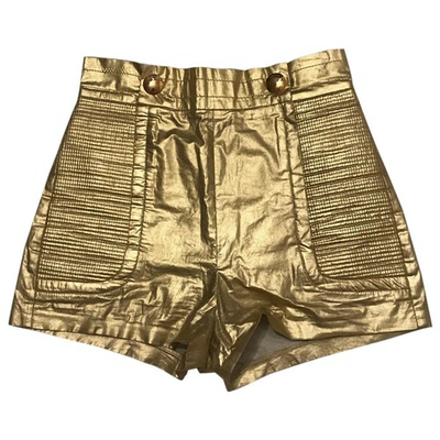 Pre-owned Iceberg Gold Cotton - Elasthane Shorts