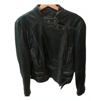Pre-owned Lauren Ralph Lauren Leather Jacket In Black