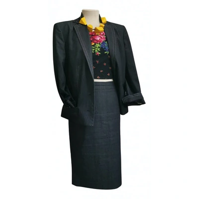 Pre-owned Tombolini Skirt Suit In Navy
