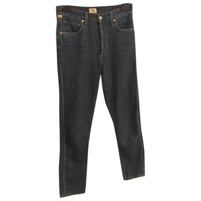 Pre-owned Citizens Of Humanity Slim Jeans In Navy