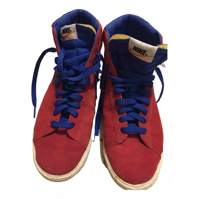 Pre-owned Nike Blazer Trainers In Red