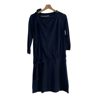 Pre-owned Hoss Intropia Wool Mid-length Dress In Blue