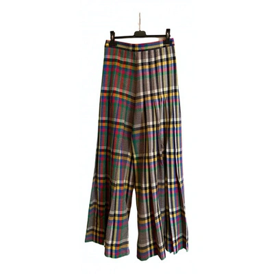 Pre-owned Marco De Vincenzo Wool Large Pants In Multicolour