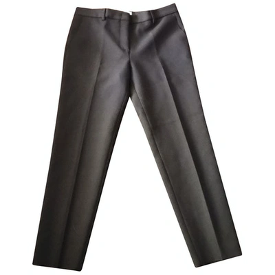 Pre-owned Msgm Straight Pants In Black