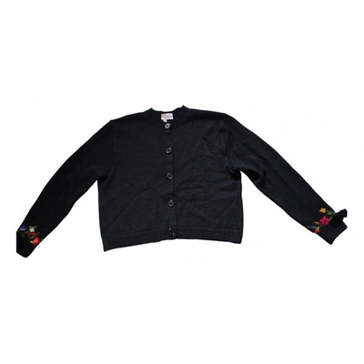 Pre-owned Simonetta Wool Cardigan In Black