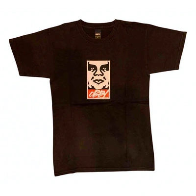 Pre-owned Obey Black Cotton T-shirt
