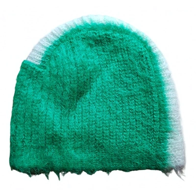 Pre-owned Prada Green Wool Hat
