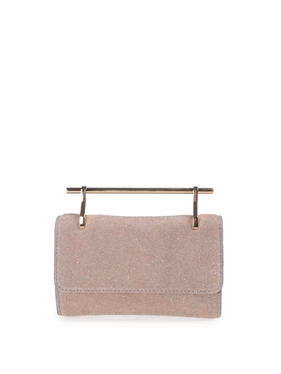 M2malletier Fabricca Mini Glittered Leather Handbag In Gold