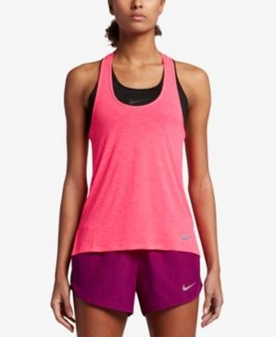 Nike Breathe T-back Running Tank Top In Racer Pink
