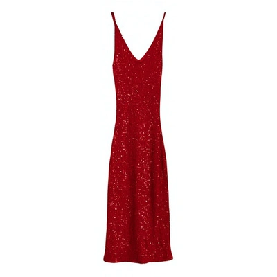 Pre-owned Donna Karan Cashmere Mid-length Dress In Red