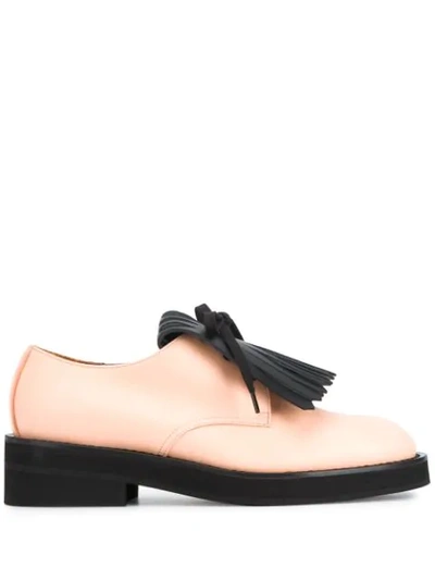 Marni Fringed Lace-up Shoes In Pink