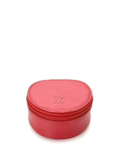 Pre-owned Louis Vuitton  Epi Écrin Bijoux 8 Jewellery Case In Red