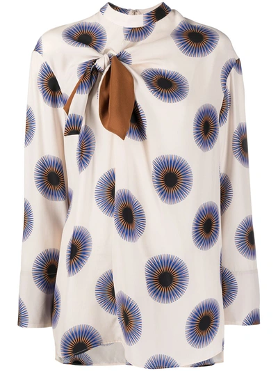 Stella Mccartney Abstract-print Blouse In White