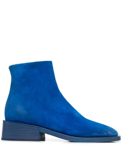 Marsèll Square Toe Boots In Blue