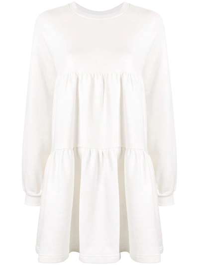 Cynthia Rowley Vail Long-sleeve Sweatshirt Dress In White