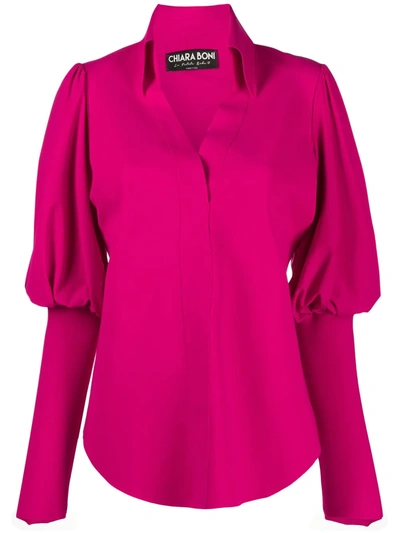 Le Petite Robe Di Chiara Boni Puff-sleeve Blouse In Pink