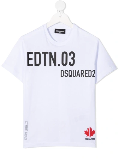 Dsquared2 Teen Edtn.03 Logo-print T-shirt In White