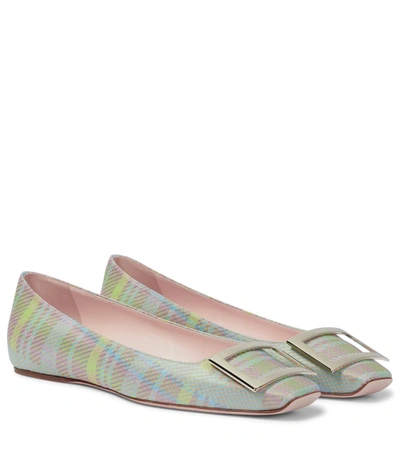 Roger Vivier 10mm Trompette Patent Leather Flats In Grey